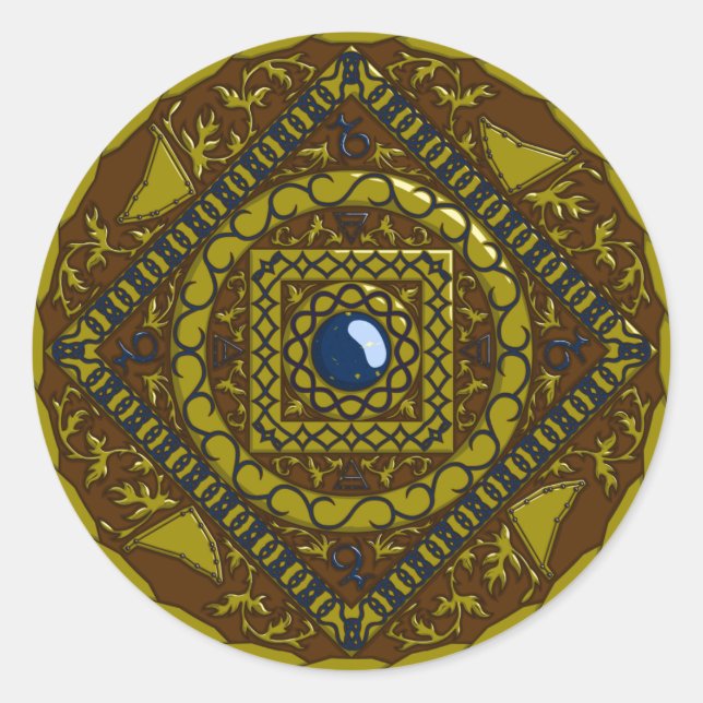 Capricorn Mandala Sticker (Vorderseite)