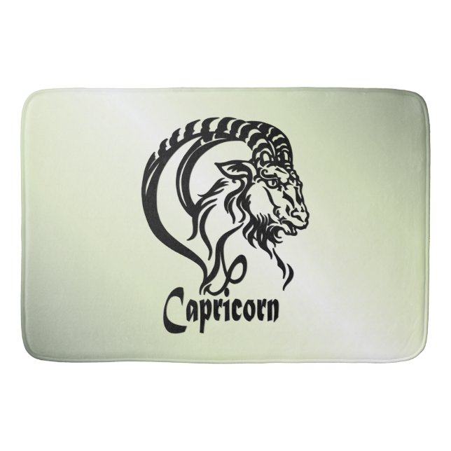 Capricorn-Meerziege Zodiac Green Badematte (Vorderseite)