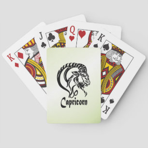Capricorn-Meerziege Zodiac Green Spielkarten