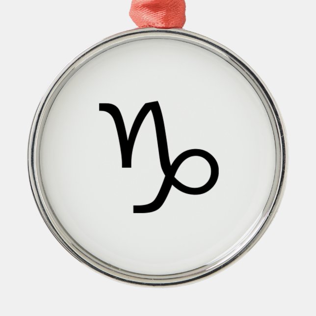 Capricorn Ornament Aus Metall (Vorne)