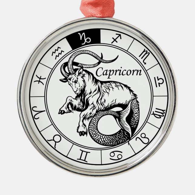 Capricorn Ornament Aus Metall (Vorne)