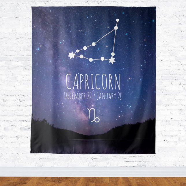 Capricorn | Personalisierte Astrologie Wandteppich (Von Creator hochgeladen)