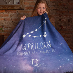 Capricorn   Personalisierte Sternbilder Fleecedecke