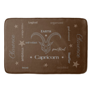 Capricorn Personality Brown Bath Mat Badematte