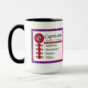 Capricorn Personality Tracks Designer Tasse