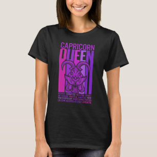 Capricorn Queen Zodiac signieren Lila Frauenhorosk T-Shirt