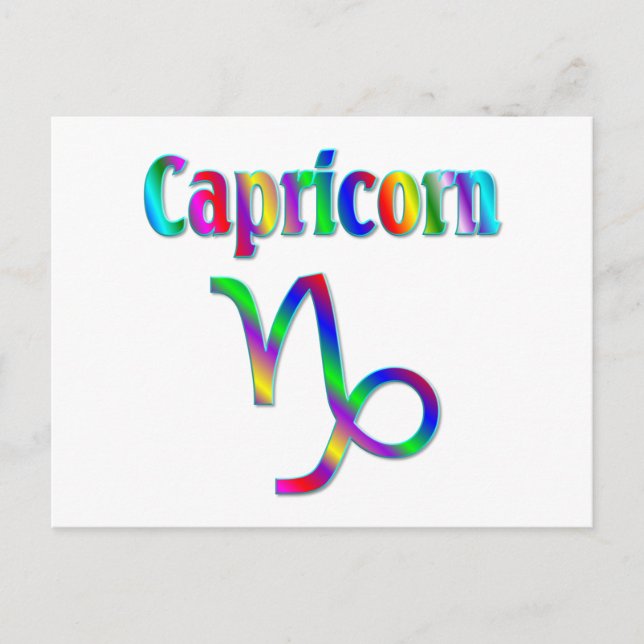Capricorn Rainbow Postkarte (Vorderseite)
