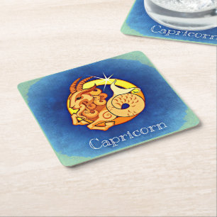 Capricorn Rechteckiger Pappuntersetzer