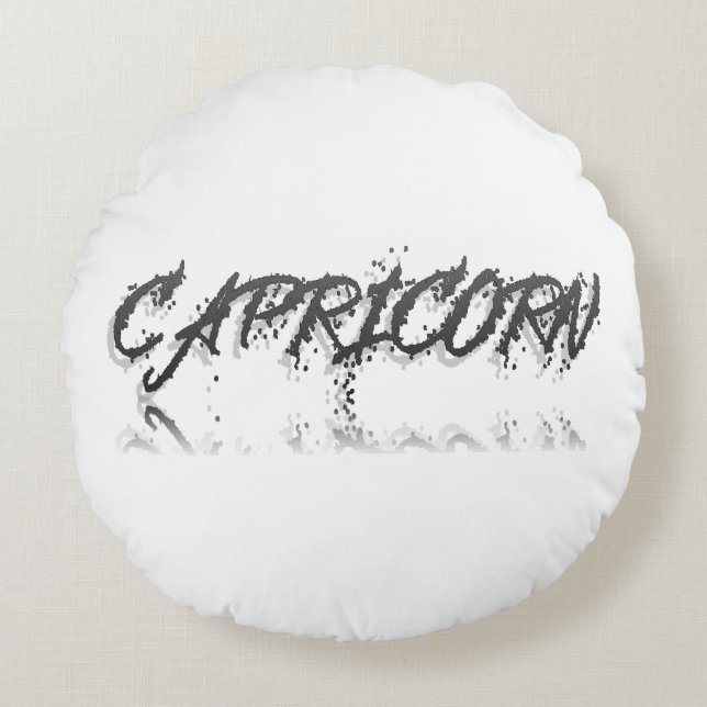 Capricorn-Reflektion Rundes Kissen (Vorderseite)