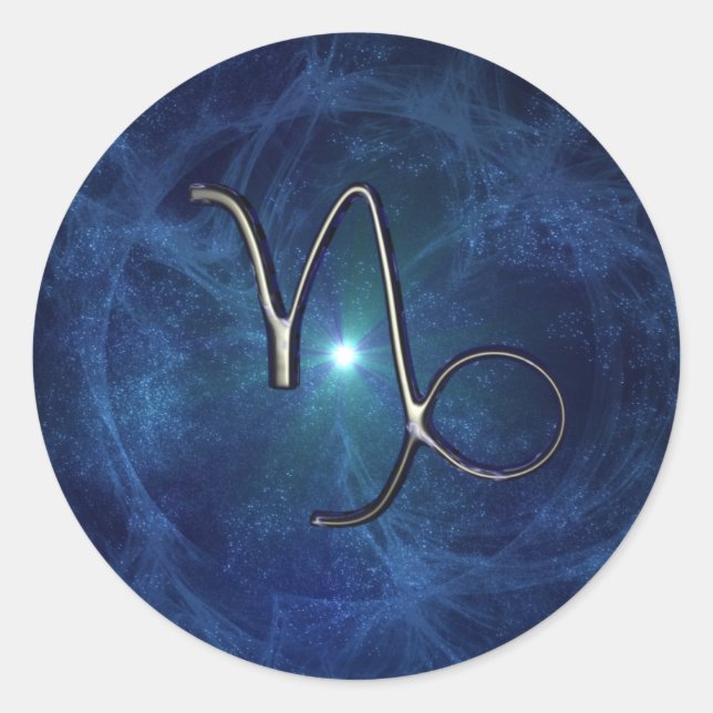 Capricorn Runder Aufkleber (Vorderseite)