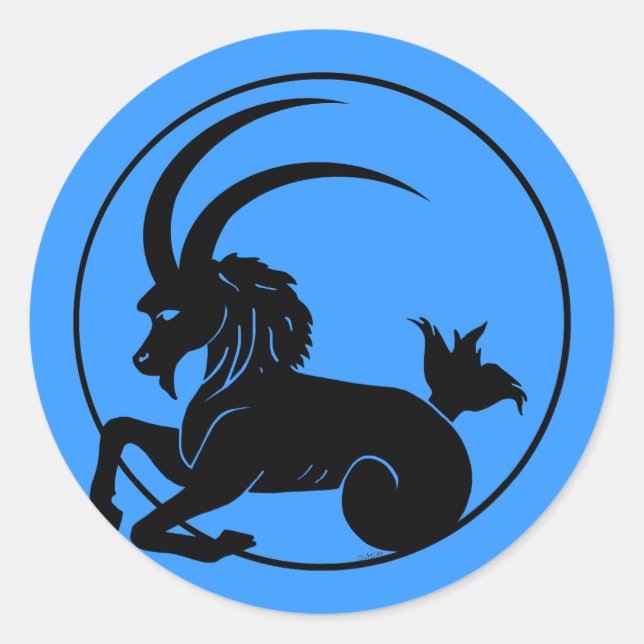 Capricorn Runder Aufkleber (Vorderseite)