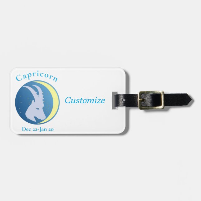 Capricorn signieren Thunder_Cove Gepäckanhänger (Vorderseite horizontal)