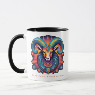 Capricorn Spirit Animal Mountain Ziege Gesicht Tasse