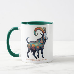 Capricorn Spirit Animal Weißer Bergziegen-Alebrije Tasse