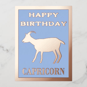 Capricorn Star Sign Goat Custom Folien Feiertagspostkarte