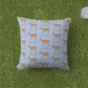 Capricorn Star Sign Goat Gemustert Kissen