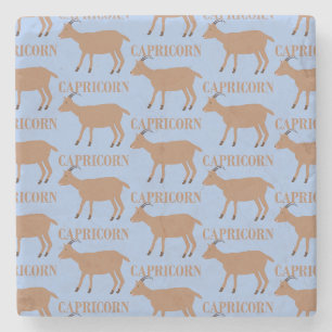 Capricorn Star Sign Goat Gemustert Steinuntersetzer