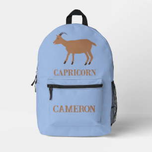 Capricorn Star Sign Goat Individuelle Name Bedruckter Rucksack