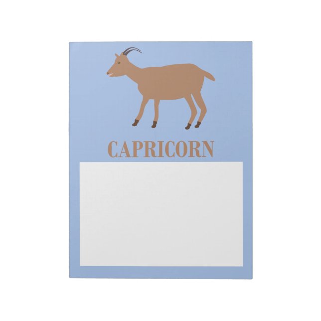 Capricorn Star Sign Goat Notizblock (Rotiert)