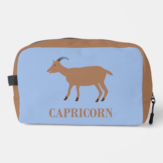Capricorn Star Sign Goat Waschbeutel (Vorderseite)