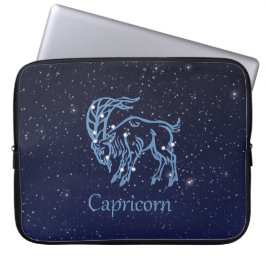 Capricorn-Sternbild und Sternzeichen mit Sternen Laptopschutzhülle