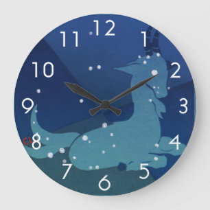 Capricorn-Sternbild, Vintages Zodiak, Astrologie Große Wanduhr