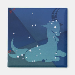 Capricorn-Sternbild, Vintages Zodiak, Astrologie Magnet