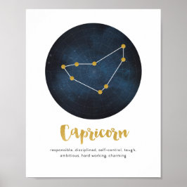 Capricorn Sternzeichen drucken Poster