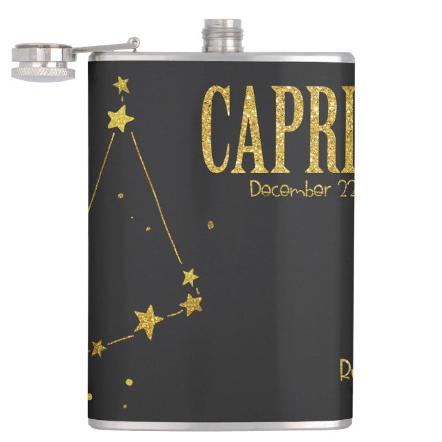 Capricorn-Sternzeichen Flachmann (Geöffnet)