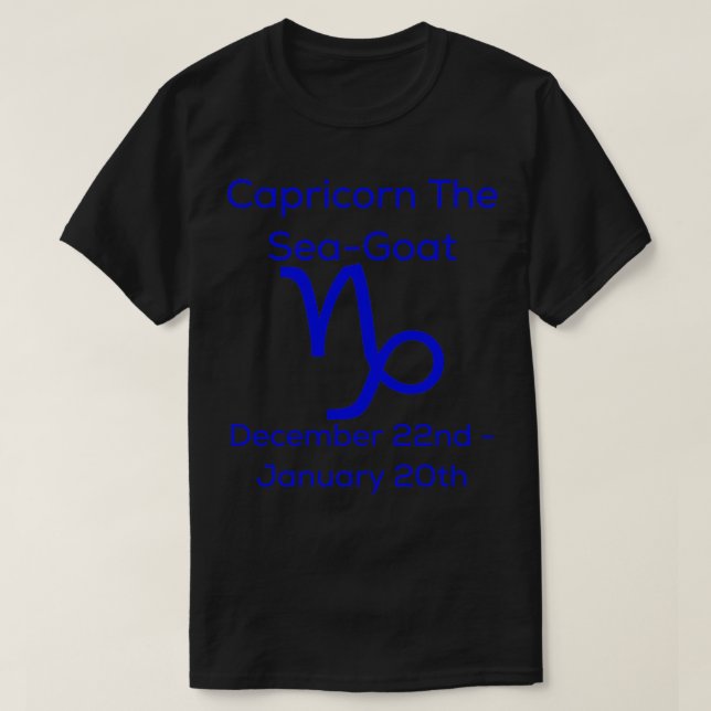 Capricorn The SeaGoat Zodiac T-Shirt (Design vorne)