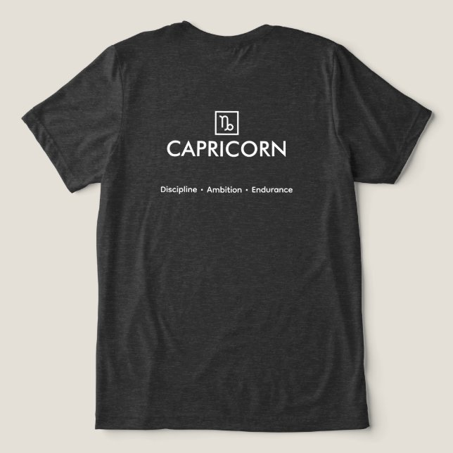 Capricorn – The Visionary Architect Tri-Blend Shirt (Design Rückseite)