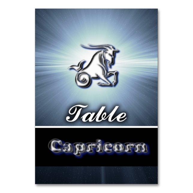 Capricorn Tischnummer (Vorderseite)