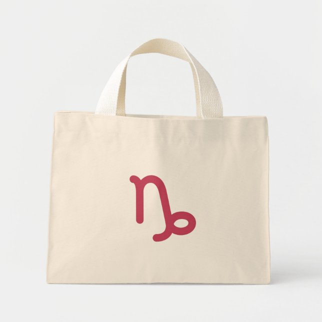 Capricorn Tote Bag Mini Stoffbeutel (Vorne)