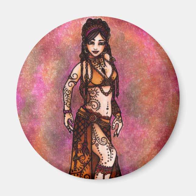 Capricorn Tribal Bly Dancer Magnet (Vorne)