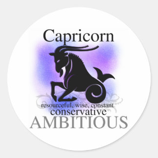 Capricorn über Sie Runder Aufkleber