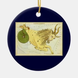 Capricorn Vintag Constellation, Urania-Spiegel Keramikornament
