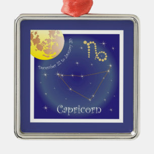 Capricorn vom 22. Dezember bis 20. Januar Silbernes Ornament