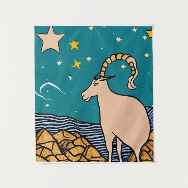 Capricorn Wandteppich (Vorderseite)