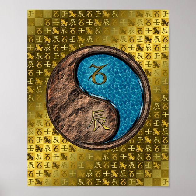 Capricorn & Water Dragon Poster (Vorne)