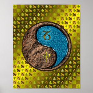 Capricorn & Water Monkey Poster