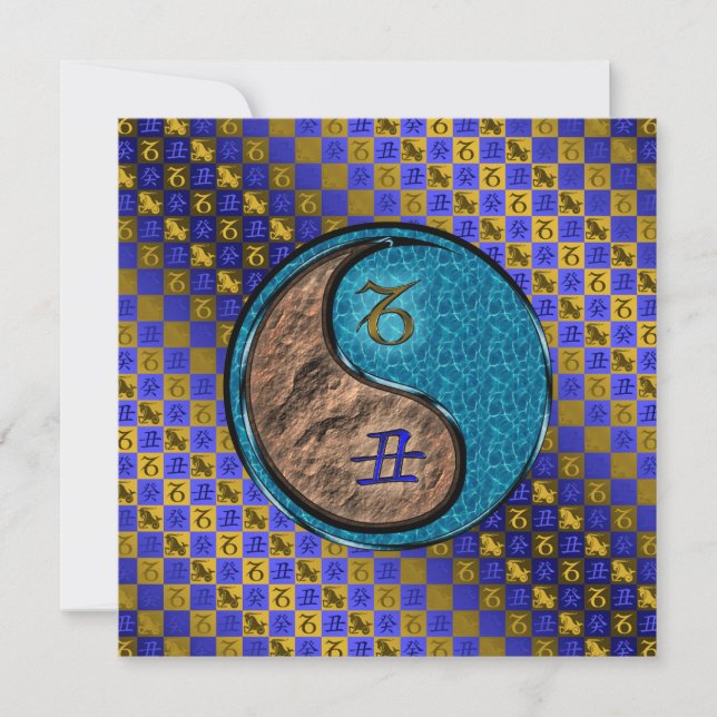 Capricorn & Water Ox Karte (Vorderseite)