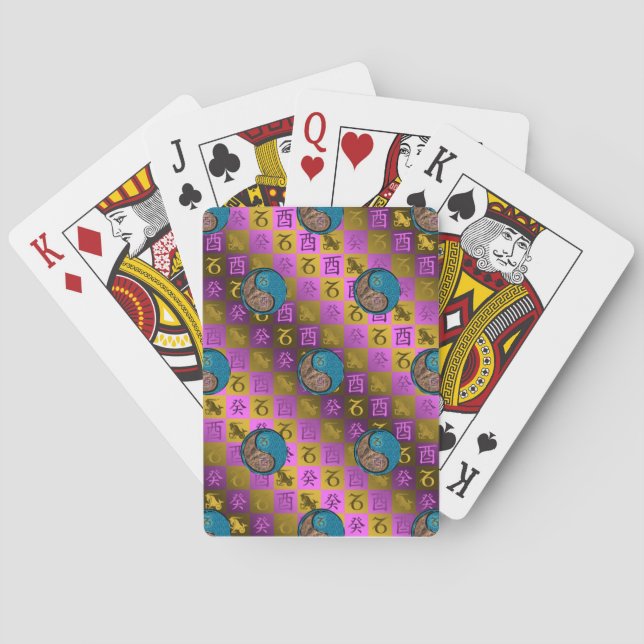Capricorn & Water Rooster Spielkarten (Rückseite)