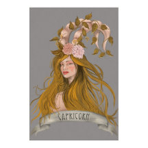 Capricorn Woman Fantasy Acrylic Wall Art