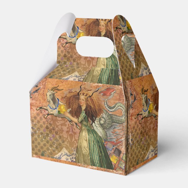 Capricorn Woman Goat Whimsical Fun Geschenkschachtel (Vorderseite)