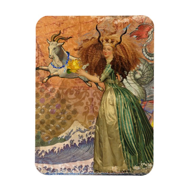 Capricorn Woman Goat Whimsical Fun Magnet (Vertikal)