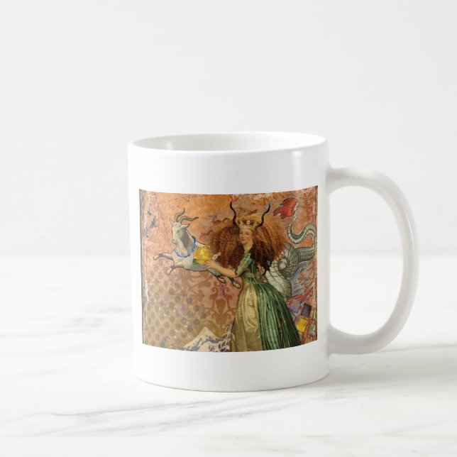 Capricorn Woman Goat Whimsical Fun Tasse (Rechts)