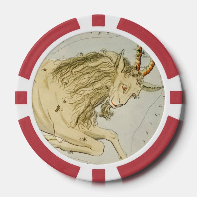 Capricorn, Zehnte astrologische Zodiaka-Zeichen Pokerchips (Vorderseite)