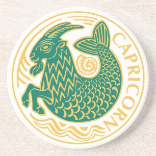 Capricorn-Zeichen des Zodiaks auf Getränkeuntersetzer