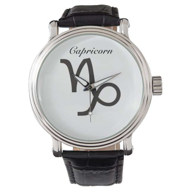 Capricorn-Zeichen des Zodiaks. Ladys Watches. Armbanduhr (Vorderseite)