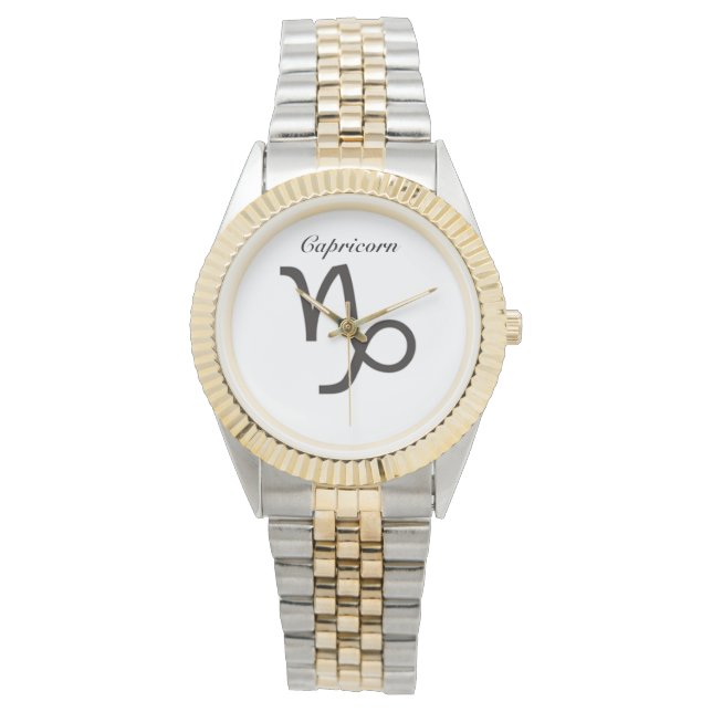 Capricorn-Zeichen des Zodiaks. Ladys Watches. Armbanduhr (Vorderseite)